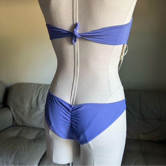 NEW Revolve Bettinis Bikini Set Swimwear Smocked Bikini Top XS Bottom M L - Picture 4 of 16